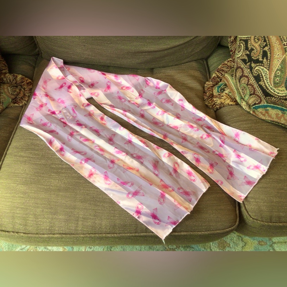 Breast cancer awareness scarf. NWOT.
